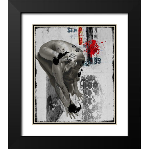 Beauty nude I Black Modern Wood Framed Art Print with Double Matting by Baker, Micha