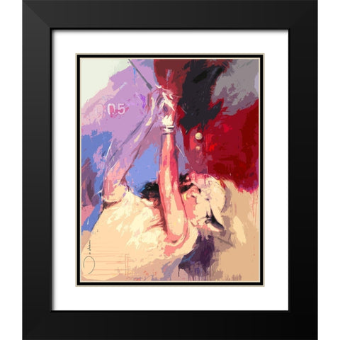 Golf Bogey Black Modern Wood Framed Art Print with Double Matting by Bakker, Jochem