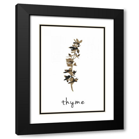 Thyme art I Black Modern Wood Framed Art Print with Double Matting by Waltz, Anne