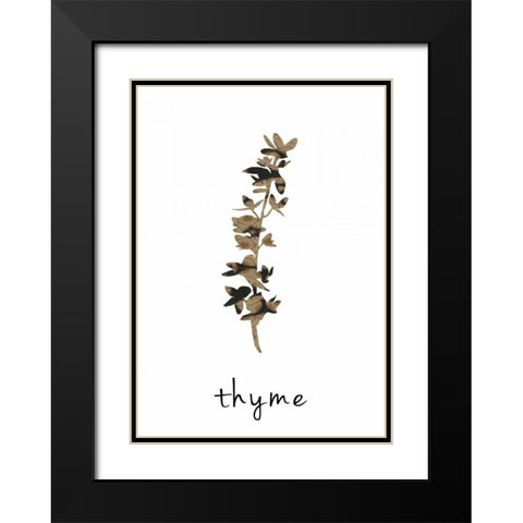 Thyme art I Black Modern Wood Framed Art Print with Double Matting by Waltz, Anne