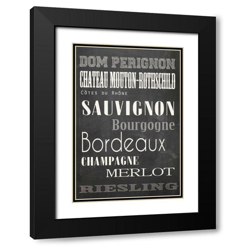 What I drink Black Modern Wood Framed Art Print with Double Matting by Waltz, Anne