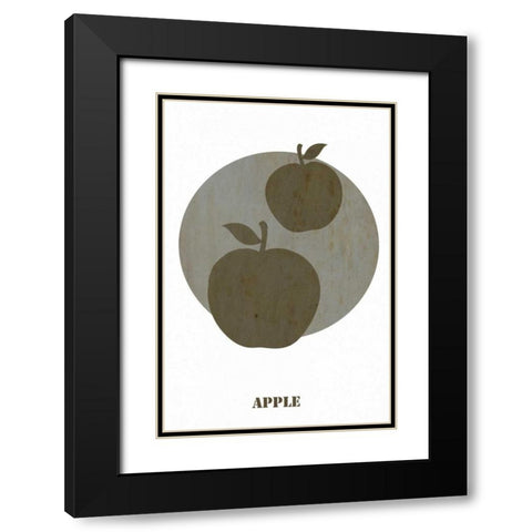 Apples Black Modern Wood Framed Art Print with Double Matting by Waltz, Anne