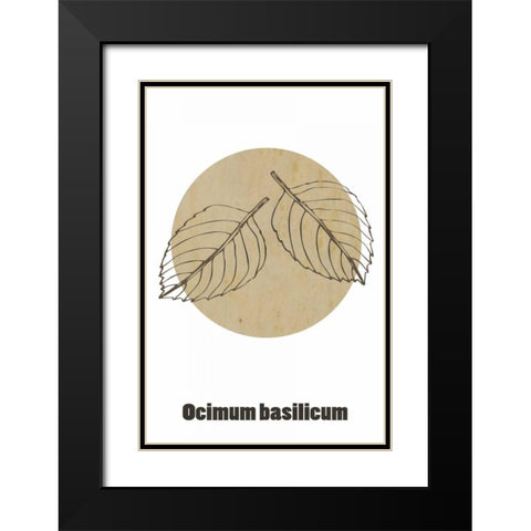 Oakleaf Black Modern Wood Framed Art Print with Double Matting by Waltz, Anne