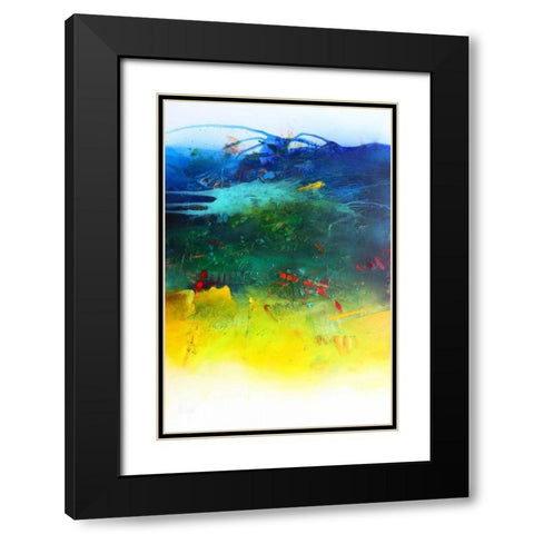 Der Fluss des Lebens Black Modern Wood Framed Art Print with Double Matting by Hansl, Alfred