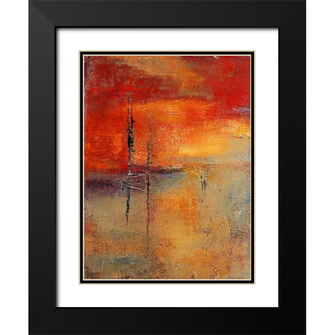 In the distance Black Modern Wood Framed Art Print with Double Matting by Danckaert, Bea