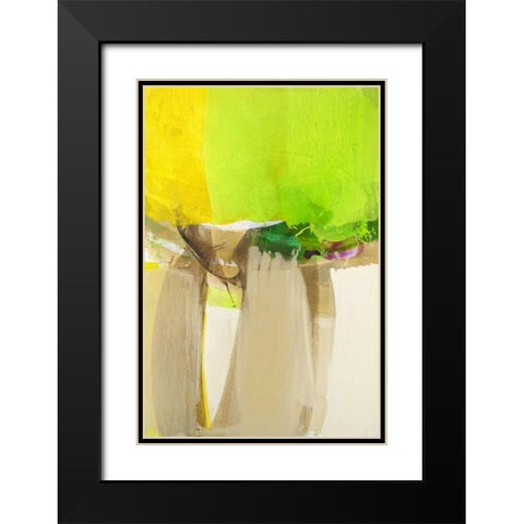 Green Field Black Modern Wood Framed Art Print with Double Matting by Ruttkau,El