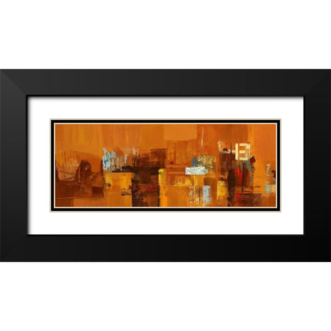 Mondo Astratto Black Modern Wood Framed Art Print with Double Matting by Cusumano, Francesco