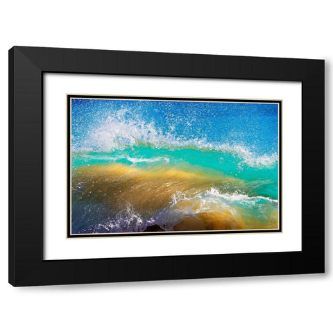 Shorebreak Black Modern Wood Framed Art Print with Double Matting by Dürmer, Florian