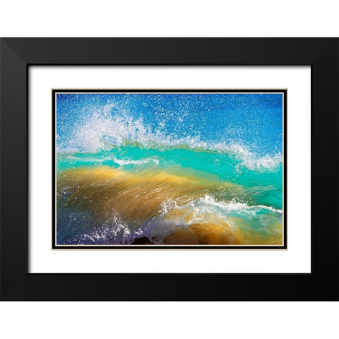 Shorebreak Black Modern Wood Framed Art Print with Double Matting by Dürmer, Florian