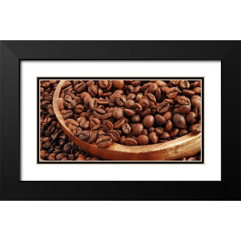 Alles Kaffee Black Modern Wood Framed Art Print with Double Matting by Rossmeissl, Gerhard