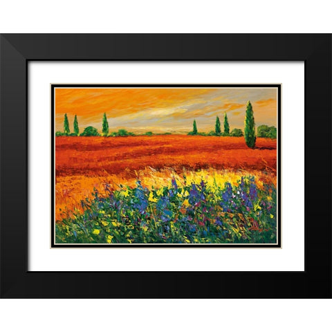 Toskana III Black Modern Wood Framed Art Print with Double Matting by Madjid