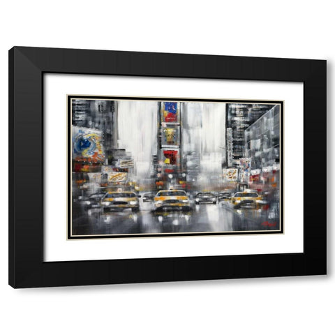 Taxi II Black Modern Wood Framed Art Print with Double Matting by Madjid