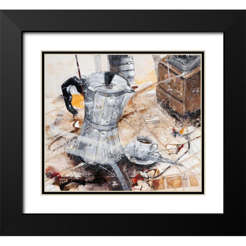 Der Glaube an die Eier Black Modern Wood Framed Art Print with Double Matting by Mayer, Norbert