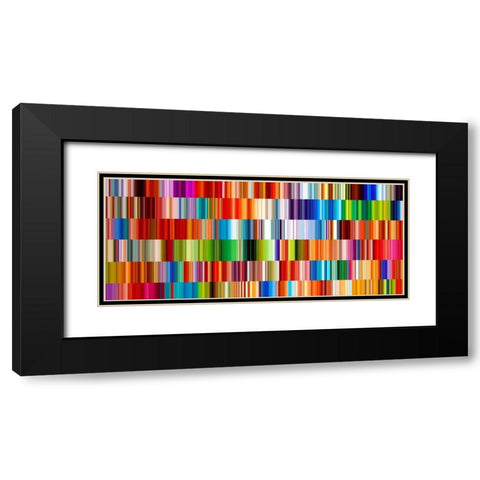 Lichtlinien 16 Black Modern Wood Framed Art Print with Double Matting by Klipp, Ortwin