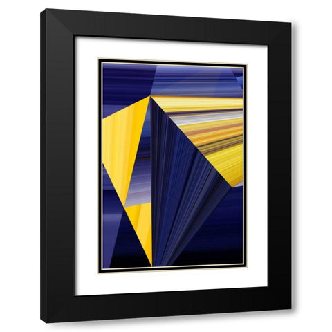 Lichtlinien 363 Black Modern Wood Framed Art Print with Double Matting by Klipp, Ortwin