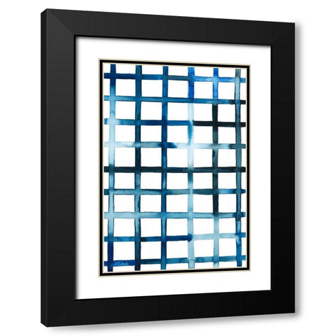 Watercolor Bleed Pattern II Black Modern Wood Framed Art Print with Double Matting by Popp, Grace