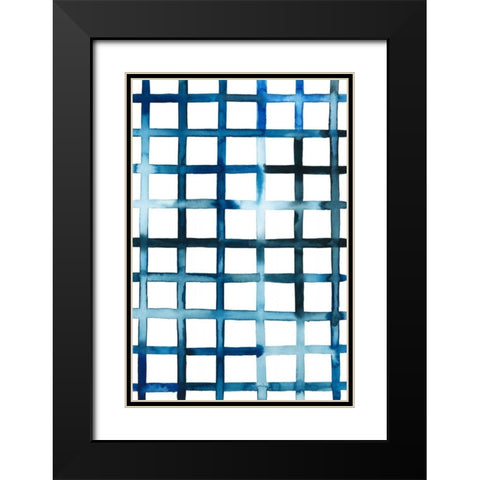 Watercolor Bleed Pattern II Black Modern Wood Framed Art Print with Double Matting by Popp, Grace