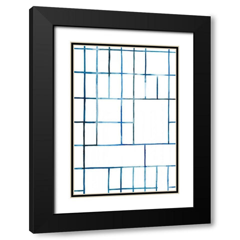 Watercolor Bleed Pattern IV Black Modern Wood Framed Art Print with Double Matting by Popp, Grace
