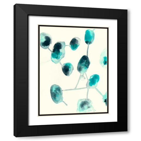 Fluid Structure II Black Modern Wood Framed Art Print with Double Matting by Vess, June Erica