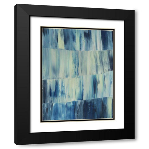 Aurora Blues II Black Modern Wood Framed Art Print with Double Matting by Popp, Grace