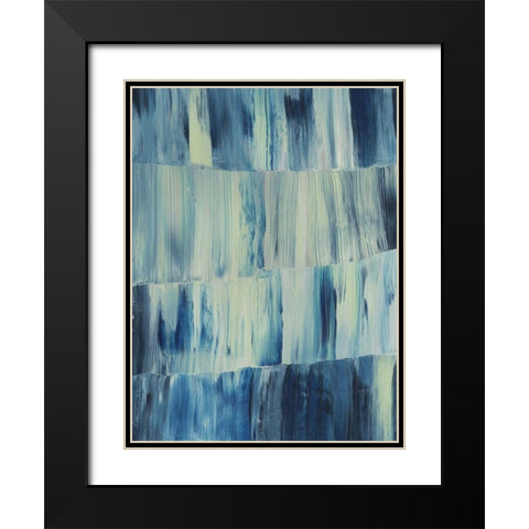 Aurora Blues II Black Modern Wood Framed Art Print with Double Matting by Popp, Grace