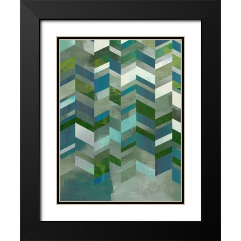 Ocean Elements II Black Modern Wood Framed Art Print with Double Matting by Zarris, Chariklia