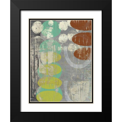 Circles Circle I Black Modern Wood Framed Art Print with Double Matting by Goldberger, Jennifer