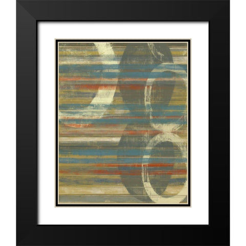 Textured Orbs I Black Modern Wood Framed Art Print with Double Matting by Goldberger, Jennifer
