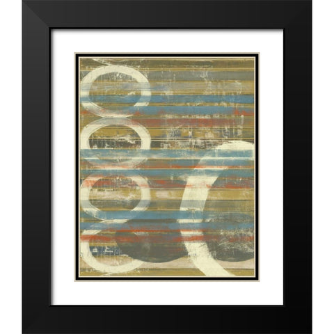 Textured Orbs II Black Modern Wood Framed Art Print with Double Matting by Goldberger, Jennifer