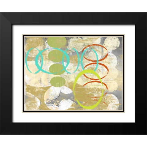 Oculus Orbs II Black Modern Wood Framed Art Print with Double Matting by Goldberger, Jennifer