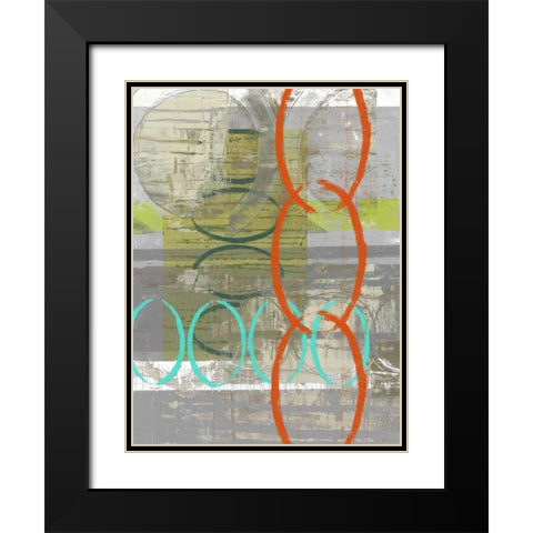 Linking I Black Modern Wood Framed Art Print with Double Matting by Goldberger, Jennifer