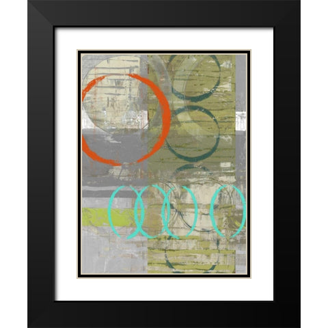 Linking II Black Modern Wood Framed Art Print with Double Matting by Goldberger, Jennifer