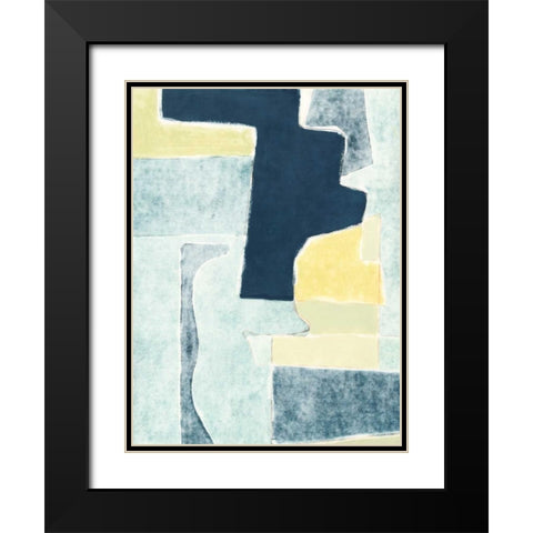 Blue Note V Black Modern Wood Framed Art Print with Double Matting by Delamater, Rob