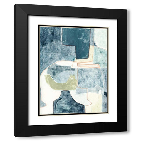 Blue Note VI Black Modern Wood Framed Art Print with Double Matting by Delamater, Rob