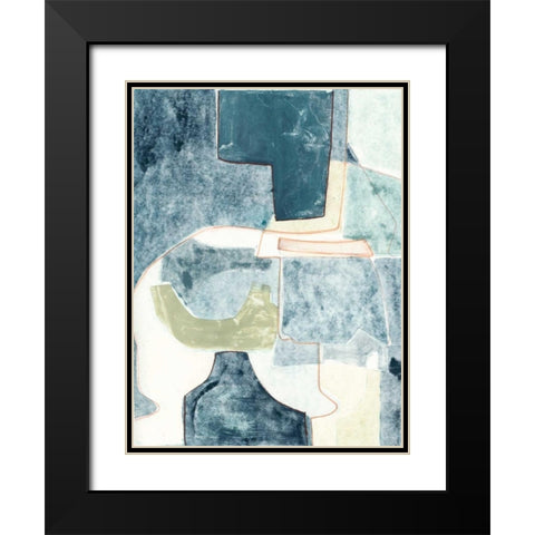 Blue Note VI Black Modern Wood Framed Art Print with Double Matting by Delamater, Rob