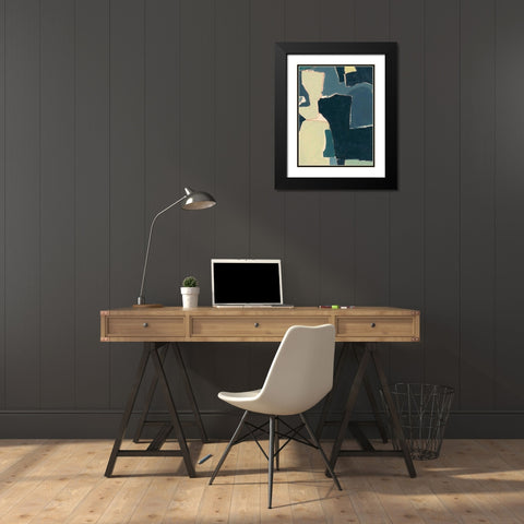 Blue Note VII Black Modern Wood Framed Art Print with Double Matting by Delamater, Rob