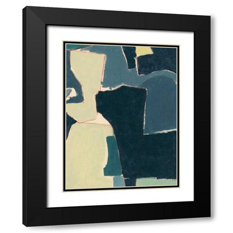 Blue Note VII Black Modern Wood Framed Art Print with Double Matting by Delamater, Rob