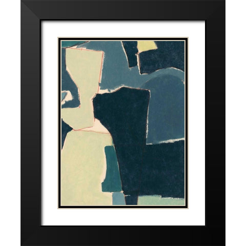 Blue Note VII Black Modern Wood Framed Art Print with Double Matting by Delamater, Rob