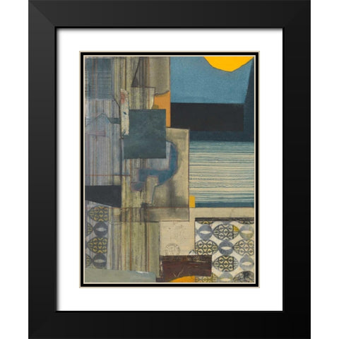 Journeymans Papers I Black Modern Wood Framed Art Print with Double Matting by Delamater, Rob