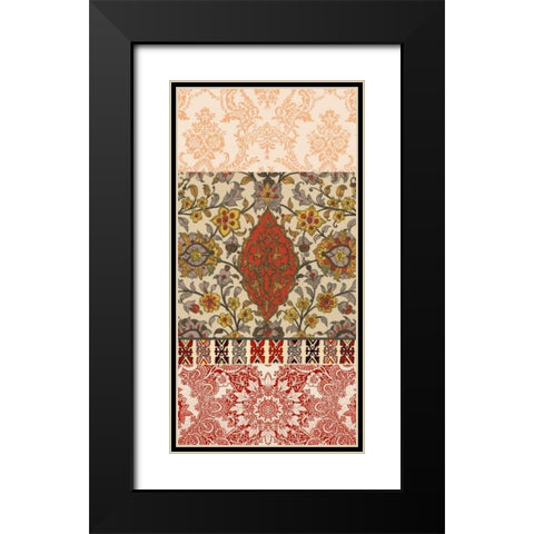 Bohemian Tapestry I Black Modern Wood Framed Art Print with Double Matting by Vision Studio
