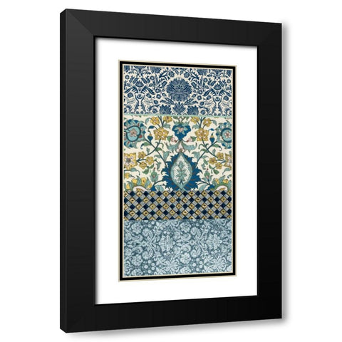 Bohemian Tapestry III Black Modern Wood Framed Art Print with Double Matting by Vision Studio