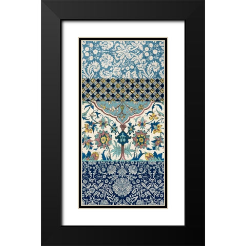 Bohemian Tapestry IV Black Modern Wood Framed Art Print with Double Matting by Vision Studio