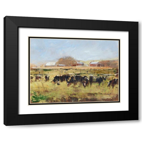 Out to Pasture II Black Modern Wood Framed Art Print with Double Matting by Harper, Ethan