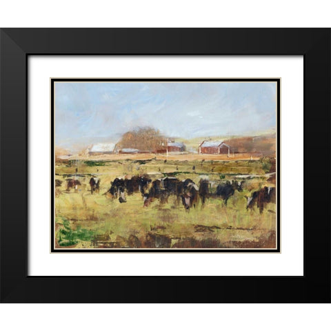 Out to Pasture II Black Modern Wood Framed Art Print with Double Matting by Harper, Ethan