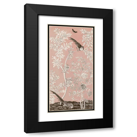 Blush Chinoiserie II Black Modern Wood Framed Art Print with Double Matting by McCavitt, Naomi