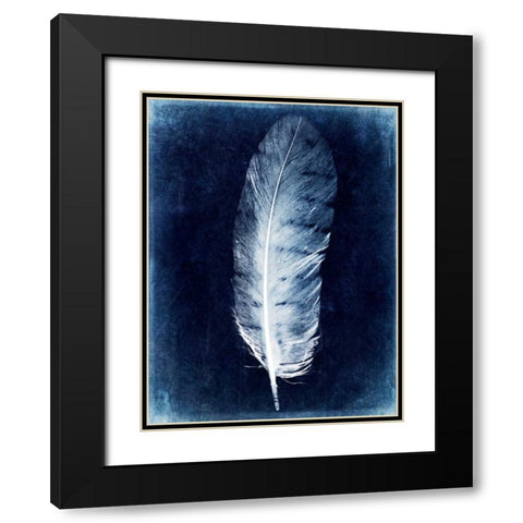 Inverted Feather VI Black Modern Wood Framed Art Print with Double Matting by Malek, Honey