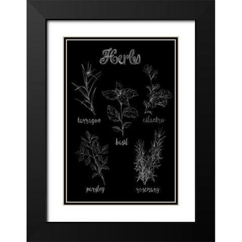 Herb Varieties Black Modern Wood Framed Art Print with Double Matting by Harper, Ethan