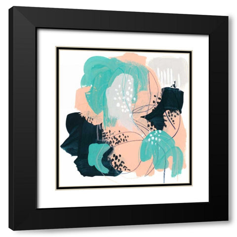 Torrent III Black Modern Wood Framed Art Print with Double Matting by Vess, June Erica