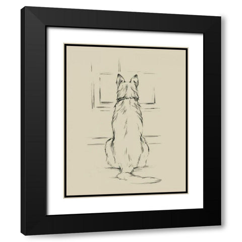 Waiting for Master II Black Modern Wood Framed Art Print with Double Matting by Harper, Ethan