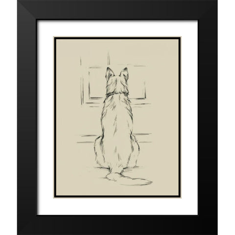 Waiting for Master II Black Modern Wood Framed Art Print with Double Matting by Harper, Ethan